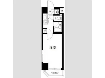 ルーブル学芸大学六番館(1K/5階)の間取り写真