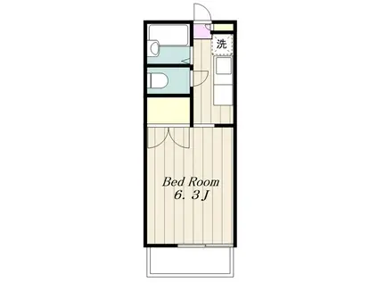 シャトレ・ストンリバーII(1K/1階)の間取り写真