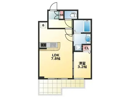 シティヒルズブライトII(1LDK/5階)の間取り写真