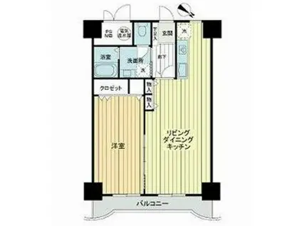 ライオンズマンション中央(1LDK/10階)の間取り写真