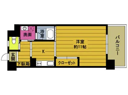 RINT5(1K/7階)の間取り写真