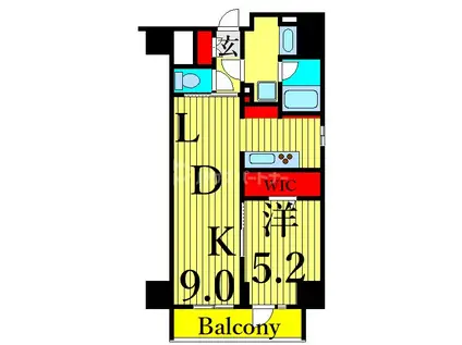 ドゥーエ三ノ輪I(1LDK/3階)の間取り写真