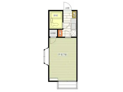 ミントハイツ(1K/2階)の間取り写真