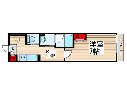 ジェイステージ船堀(1K/1階)の間取り写真