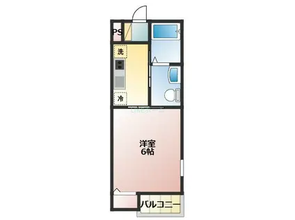 ルレーヴ新習志野(1K/1階)の間取り写真