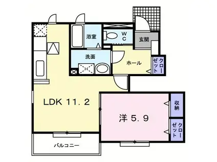 グレイスコートIII(1LDK/1階)の間取り写真