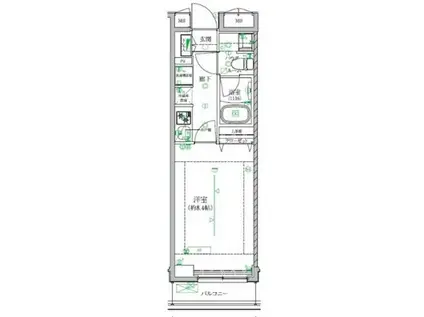 ARTESSIMO LAVI(1K/3階)の間取り写真