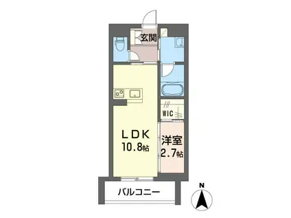 グランコート下浜田(1LDK/3階)の間取り写真