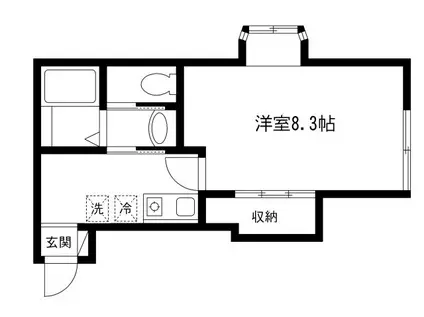 STAGE・タプカーラ(1K/2階)の間取り写真