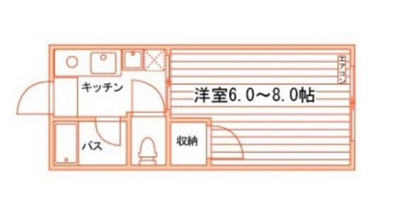 TSUSHIMA HIGASHI APARTMENT(1K/2階)の間取り写真