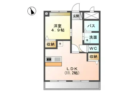 グラン ソレイユ(1LDK/1階)の間取り写真