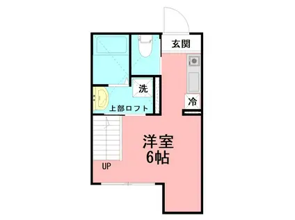 MAHALO本厚木(ワンルーム/1階)の間取り写真