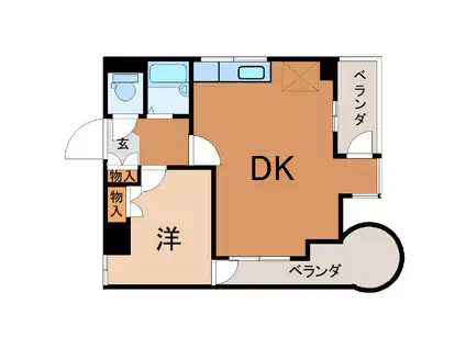 ファイン八千代台(2DK/2階)の間取り写真