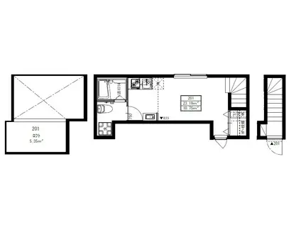 渋谷松見坂パークサイドヒルズ(ワンルーム/2階)の間取り写真