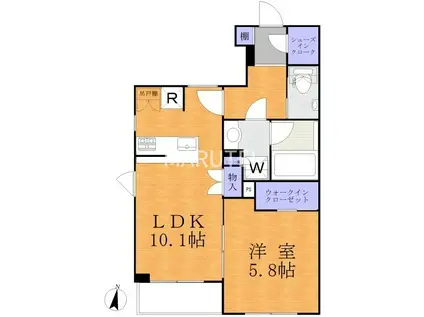 テラス溝口(1LDK/3階)の間取り写真
