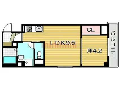 ボ・ソレイユ(1LDK/2階)の間取り写真