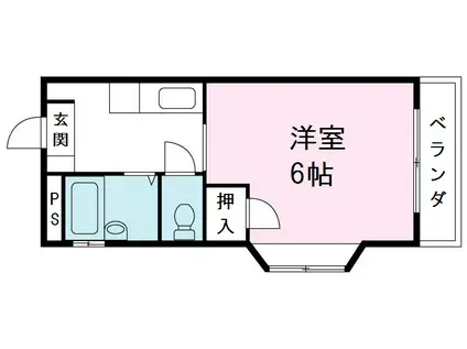第13正田ビル(1K/2階)の間取り写真