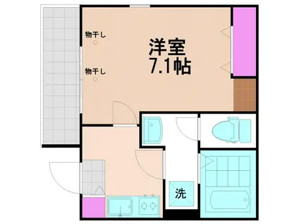 グランドアヴェニール(1K/2階)の間取り写真