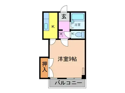 グランドォール宇都宮(1K/3階)の間取り写真