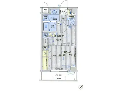 メインステージときわ台II(1DK/2階)の間取り写真