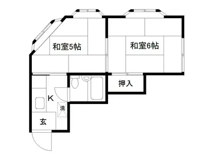 メイプル松島(2K/2階)の間取り写真