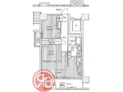 大拓ハイツ22(2LDK/4階)の間取り写真