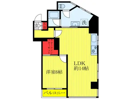 ライオンズマンション本駒込檀(1LDK/10階)の間取り写真
