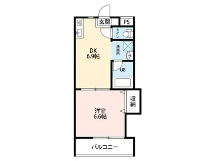 第7島田マンション(1DK/3階)の間取り写真