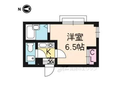 ジュビロ栄町(1K/2階)の間取り写真