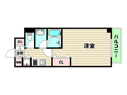 K-GRANDE 塚口(1K/6階)の間取り写真