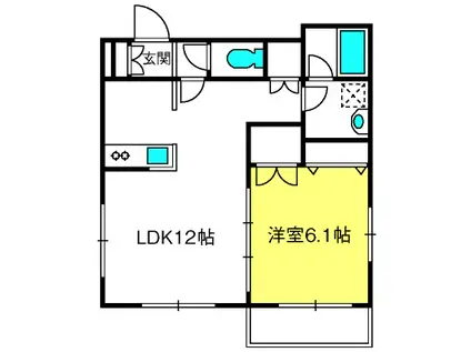 CASA GRATAII(1LDK/3階)の間取り写真