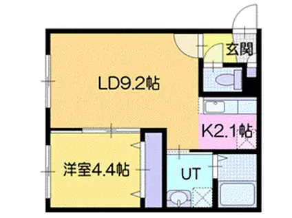 HOUSE OF MARQUIS 11(1LDK/2階)の間取り写真