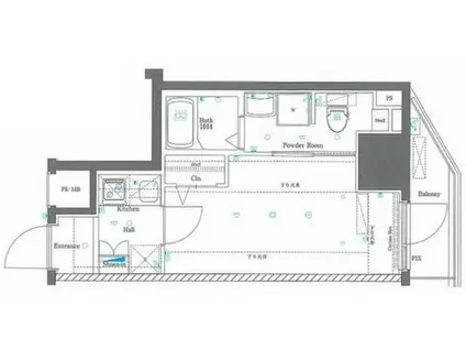 アゼスト西川口(1K/6階)の間取り写真