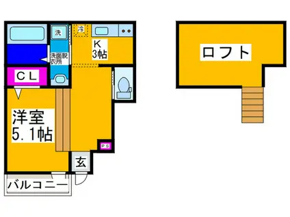 あんしん日置荘西町(1K/1階)の間取り写真
