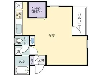 Jブライト神崎川(ワンルーム/1階)の間取り写真