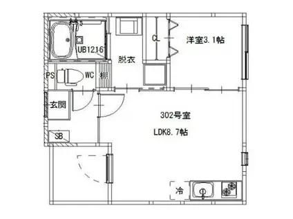お花茶屋一丁目 DESIGNERS DIIRA(1LDK/3階)の間取り写真