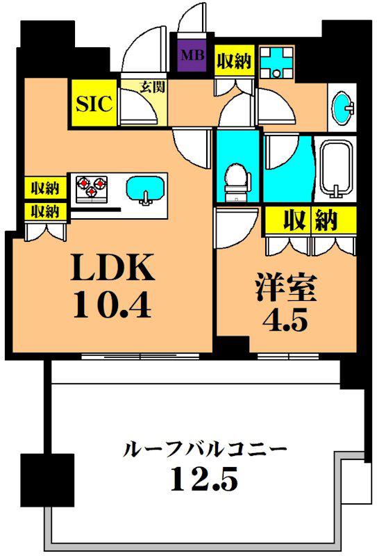 BRILLIA IST大井町(2DK/14階)の間取り写真