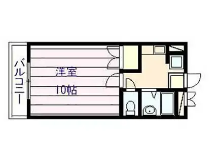 マービーハウス2(1K/1階)の間取り写真