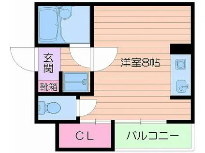 ドゥマン梅田(ワンルーム/6階)の間取り写真