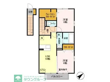 グリーンエシカル(2LDK/2階)の間取り写真