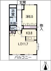 ステラマリス(1LDK/2階)の間取り写真
