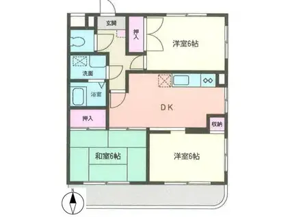 グランディオーズマンション(3DK/3階)の間取り写真