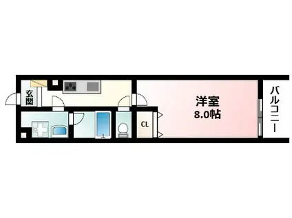 PHOENIX(1K/1階)の間取り写真