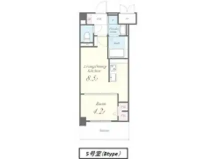 エルグランド東比恵(1LDK/9階)の間取り写真