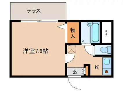レジデンスアリュール(1K/1階)の間取り写真
