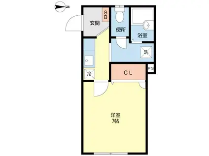 カーサセレジェーラII(1K/2階)の間取り写真