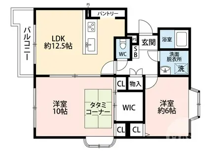 カーサセピア1(2LDK/2階)の間取り写真