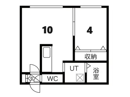 フェリーチェ新札幌(1LDK/5階)の間取り写真