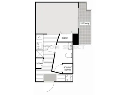 セントラルハイツ カシノ(1K/3階)の間取り写真