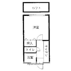 パークアンドブリッジ(1K/1階)の間取り写真